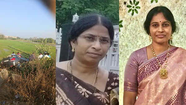 Nalgonda: టైర్ పేలి గింగిరాలు కొట్టిన టీచర్స్ ప్రయాణిస్తున్న కారు.. ఇద్దరు దుర్మరణం.. మరో..