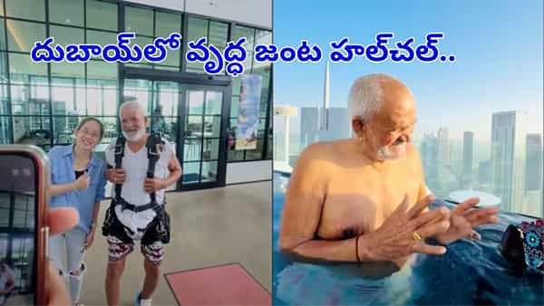 Viral Video: తొలిసారి విమానం ఎక్కిన వృద్ధ జంట.. దుబాయ్లో మనవడితో హంగామా..! ఆ ఎంజాయ్ చూశారంటే..