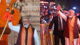 చేతిలో త్రిశూలం.. నుదిటిపై తిలకం.. సోమనాథ్ స్వాభిమాన్ పర్వ్..