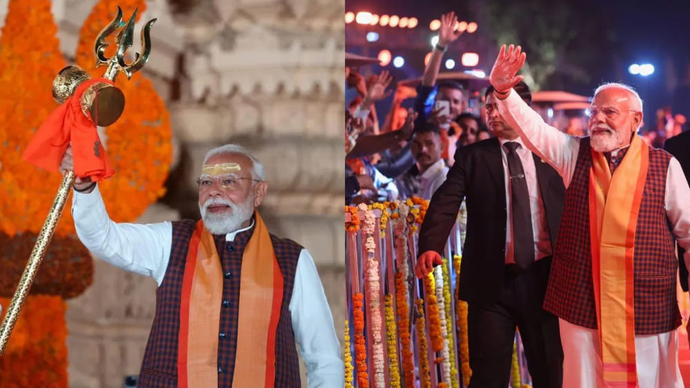 PM Modi: చేతిలో త్రిశూలం.. నుదిటిపై తిలకం.. సోమనాథ్ స్వాభిమాన్ పర్వ్ వేడుకల్లో ప్రధాని మోదీ..