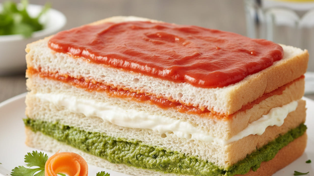 జెండారంగులో షాండ్ విచ్ చేసి, మీ పిల్లలను సర్ప్రైజ్ చేయండి. దీని కోసం ముందుగా మూడు బ్రెడ్ ముక్కలను తీసుకొని, వాటిలో మొదటి దానిపై గ్రీన్ చట్నీ, రెండదానిపై క్రీమ్ చీజ్, మూడవ దానిపై  క్యారెట్ పేస్ట్ వేయండి. అంతే జెండా రంగులో షాండ్ విచ్ రెడీ, దీనిని మీ పిల్లలు చాల ఇష్టంగా తింటారు.