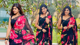 అందంతో చంపేస్తున్న రీతూ చౌదరీ.. నల్ల చీరలో ఎంత బాగుందో కదా..