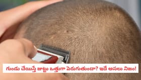 గుండు చేయిస్తే జుట్టు ఒత్తుగా పెరుగుతుందా? ఇదే అసలు నిజం!
