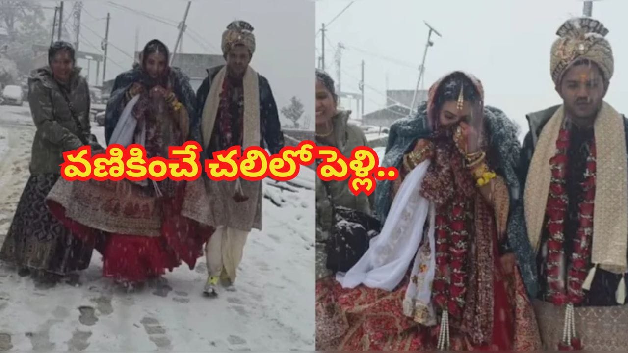 Viral Video: మంచు కొండల్లో జరిగిన పెళ్లి.. అక్షింతలుగా హిమపాతం..! వెడ్డింగ్ సీన్ వైరల్..