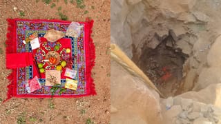 దేవుడి విగ్రహం కింద గుప్త నిధుల ఉన్నాయంటూ తవ్వకాలు.. కాసేపటికే ఊహించని పరిణామం