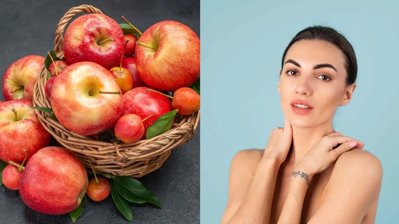 ఆపిల్ ను బాగా కడిగి తొక్క తీయండి. తొక్కలను ఎండలో ఆరబెట్టి రుబ్బుకోండి. లేదా తాజా తొక్కలను మిక్సీలో రుబ్బుకోండి. కొద్దిగా తేనె లేదా రోజ్ వాటర్ కలపండి. ఈ పేస్ట్ ను ముఖం, మెడకు అప్లై చేసి 10–15 నిమిషాలు అలాగే ఉంచండి. సున్నితంగా మసాజ్ చేసి, ఆపై సాధారణ నీటితో శుభ్రం చేసుకోండి. ఈ రుచికరమైన పండు పొడి చర్మానికి చికిత్స చేసే మాయిశ్చరైజింగ్ లక్షణాలను కలిగి ఉంటుంది. 