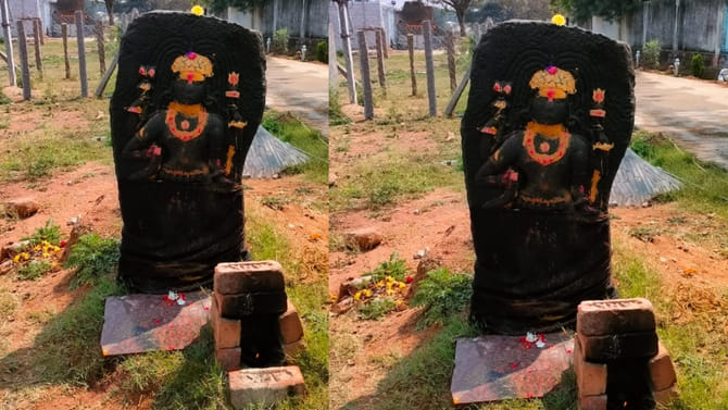 చరిత్ర గుట్టను చెప్పే శిల్పం బయటపడింది...