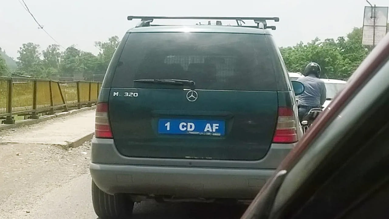 బ్లూ కలర్ బ్యాగ్రౌండ్‌పై తెలుపు అక్షరాలతో ఈ నెంబర్ ప్లేట్స్ ఉంటాయి. కొన్ని వాహనాలపై సీడీ, సీసీ వంటి గుర్తులు ఉంటాయి. సీడీ అంటే దౌత్యవేత్తలు, సీసీ అంటే కాన్సులేట్ అధికారులు అని అర్ధం. దీని వల్ల ట్రాఫిక్ పోలీసులు వీరి వాహనాలను సులభంగా గుర్తు పట్టొచ్చు. అంతర్జాతీయ ప్రమాణాలకు అనుగుణంగా ఈ కలర్ నెంబర్ ప్లేట్ వాడాల్సి ఉంటుంది.
