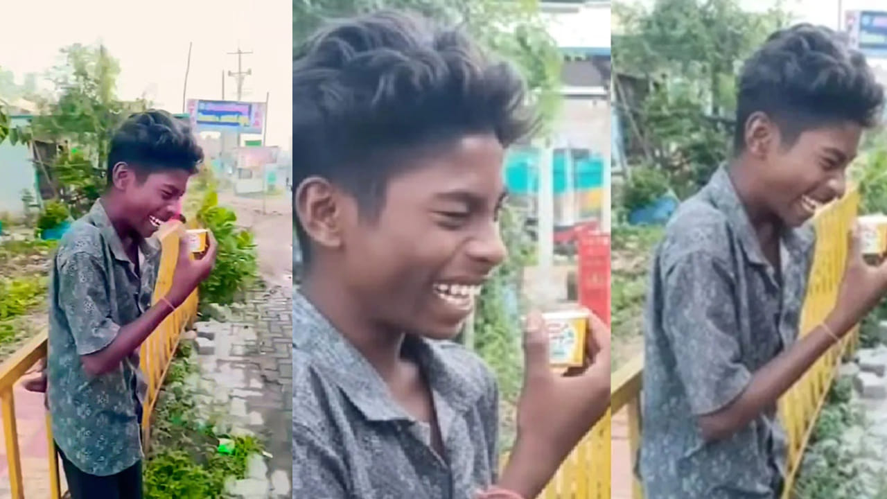 Boy Laughing Tea Glas1