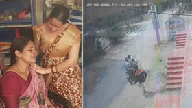 కిరాణా షాపులో ఒంటరిగా ఉన్న మహిళ.. బైక్‌పై వచ్చిన ముగ్గురు..