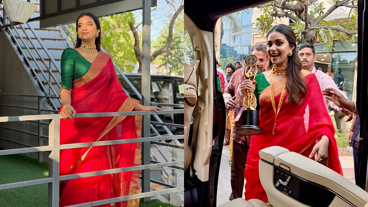 ఇక ఎప్పుడూ సోషల్ మీడియాలో చాలా యాక్టివ్‌గా ఉండే ఈ చిన్నది. తాజాగా రెడ్ కలర్ చీరలో ఉన్న ఫొటోస్ షేర్ చేసింది. ఈ ఫొటోస్ నెటిజన్స్‌ను తెగ ఆకట్టుకుంటున్నాయి.