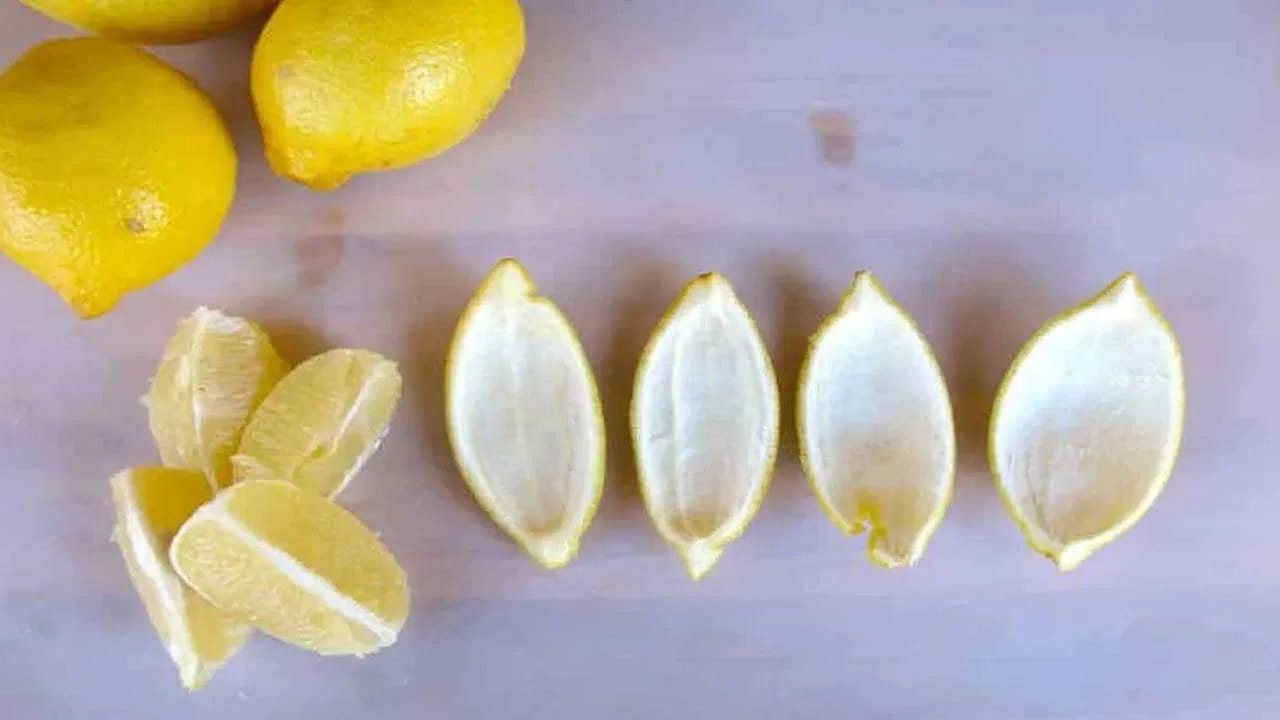 రూమ్ ఫ్రెషనర్: షూ రాక్, అల్మారాలు లేదా బ్యాగుల నుండి వచ్చే చెడు వాసనలను పోగొట్టడానికి నిమ్మ తొక్కలను వాడుకోవచ్చు. ఎండిన నిమ్మ తొక్కలను ఒక చిన్న గుడ్డలో కట్టి షూ రాక్‌లో లేదా అల్మారాలో ఉంచండి. ఇది ఒక నేచురల్ రూమ్ ఫ్రెషనర్‌లా పనిచేసి మీ ఇంటిని సువాసనలతో నింపుతుంది.