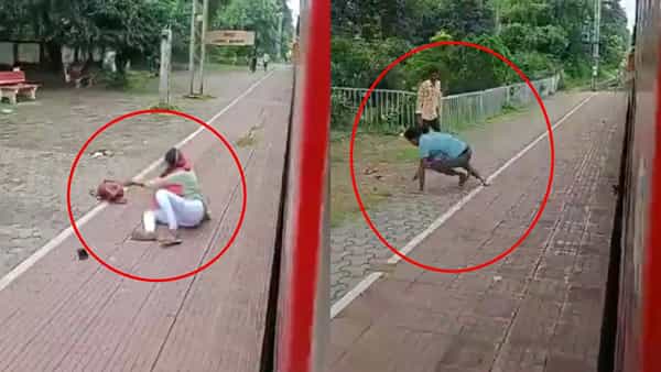 Vial Video: ఎందుకీ సాహసాలు.. కదులుతున్న రైలు నుంచి దూకిన జంట.. తర్వాత ఏమైందంటే..!
