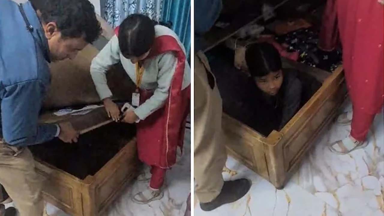 ఆరేళ్లుగా మైనర్ బాలికతో వెట్టిచాకిరీ.. అధికారులు వచ్చేసరికి బెడ్‌ బాక్స్‌లో దాచిన కుటుంబం..!