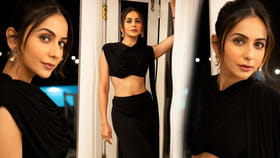 బ్లాక్ డ్రెస్‌లో రకుల్.. గ్లామర్‌తో చంపేస్తుందిగా..