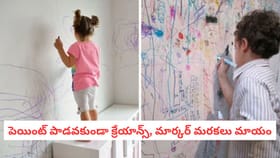 పెయింట్ పాడవకుండా క్రేయాన్స్, మార్కర్ మరకలు మాయం