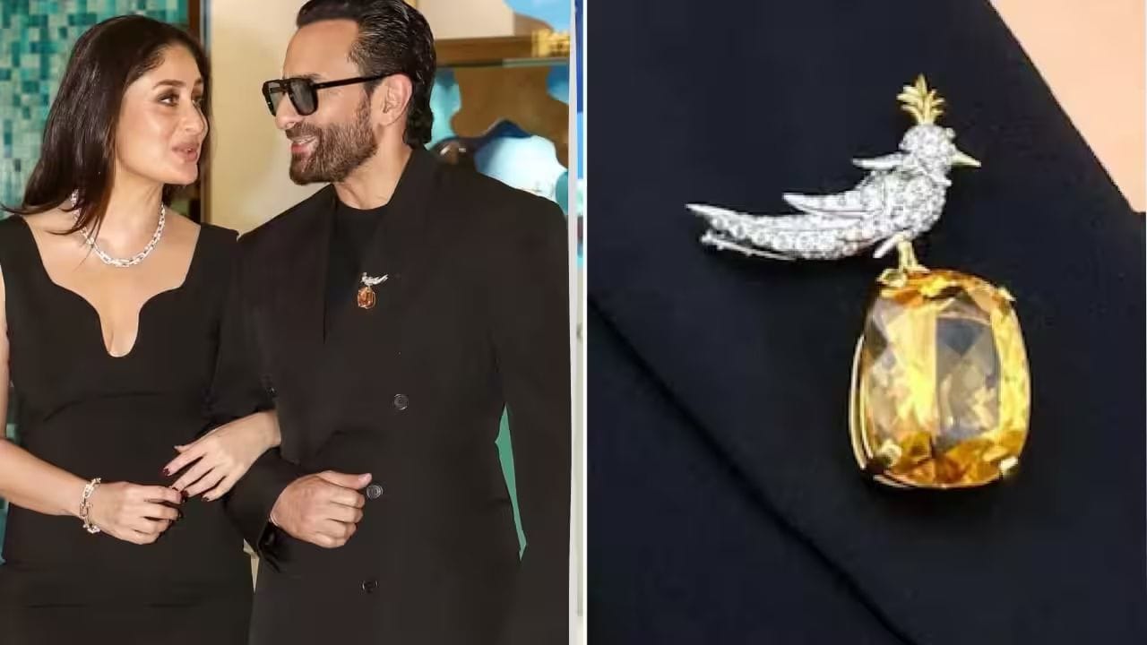 Saif And Wife With Bird Diamomd