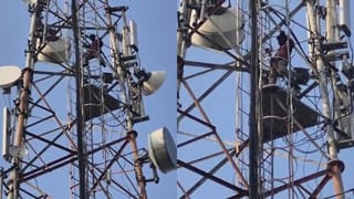 Watch Video: వార్నీ దీనికి కూడానా?.. ఇతను సెల్‌ టవర్ ఎందుకు ఎక్కాడో కారణం తెలిస్తే..