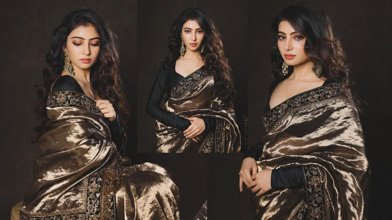 సారా అర్జున్ సోషల్ మీడియాలో చాలా యాక్టివ్ గా ఉంటుంది. తాజాగా ఆమె తన స్టైలిష్ ఫోటోలను షేర్ చేసి అందరినీ ఆశ్చర్యపరిచింది. సారా తన ఇన్‌స్టాగ్రామ్‌ ఖాతాలో బ్లాక్‌ చీరలో ఉన్న ఫోటోలను షేర్ చేసింది. ప్రస్తుతం అవి సోషల్ మీడియాలో తెగ వైరల్ అవుతున్నాయి.