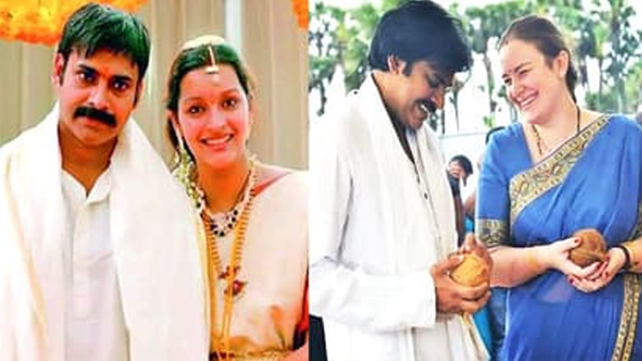 పవర్ స్టార్, పవన్ కళ్యాణ్ : ఏపీ డిప్యూటీ సీఎం, పవర్ స్టార్ పవన్ కళ్యాణ్ గురించి ప్రత్యేకంగా చెప్పాల్సిన పని లేదు. ఈ హీరో మొదట రేణు దేశాయ్‌ను ప్రేమించి పెళ్లి చేసుకున్నాడు, తర్వాత వీరు మనస్పర్థల కారణంగా విడిపోయారు. తర్వాత పవన్ కళ్యాణ్, రష్యన్ మోడల్ అన్నా లెజ్నెవాను ప్రేమించి పెళ్లి చేసుకున్నాడు.