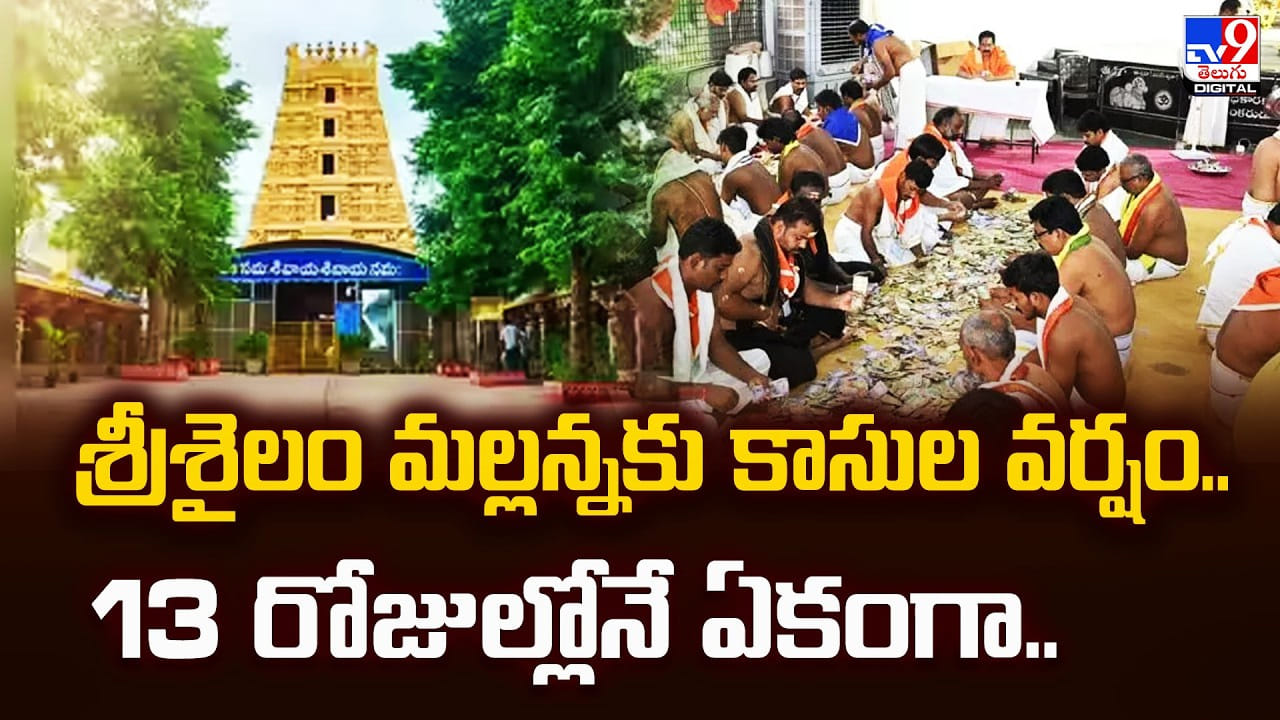 శ్రీశైలం మల్లన్నకు కాసుల వర్షం..13 రోజుల్లోనే ఏకంగా.. శ్రీశైలం మల్లన్నకు కాసుల వర్షం..13 రోజుల్లోనే ఏకంగా..