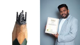 పెన్సిల్‌పై ప్రపంచంలోనే అతి చిన్న తాజ్‌ మహల్ చెక్కిన కళాకారుడు