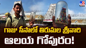 గాజు సీసాలో తిరుమల శ్రీవారి ఆలయ గోపురం