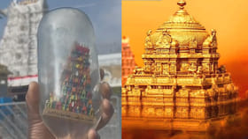 గాజు బాటిల్‎లో తిరుమల ఆలయ గోపురం.. దగ్గరికెళ్లి చూస్తే మరో వండర్