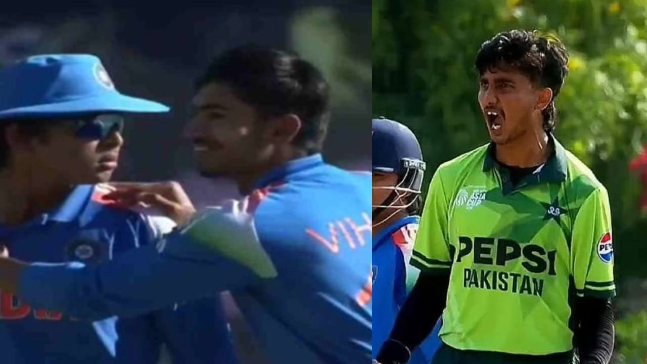 Vaibhav Suryavanshi : పాక్ ప్లేయర్‌ మీదకు కోపంతో దూసుకెళ్లిన వైభవ్ సూర్యవంశీ.. వద్దని వారించిన విహాన్