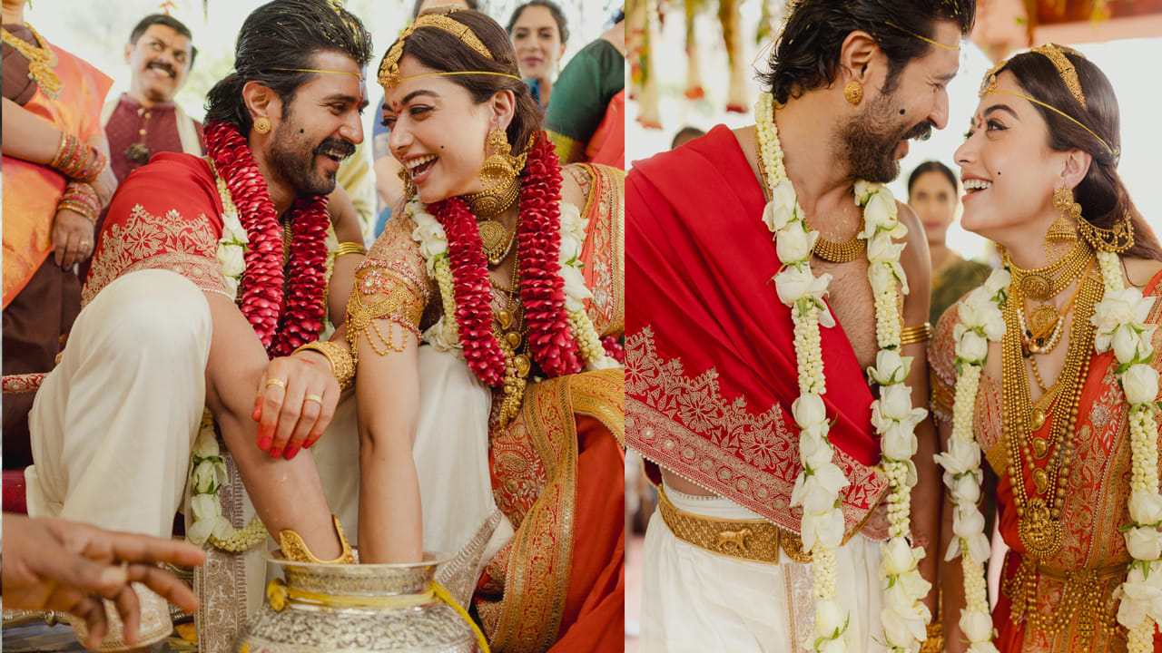 ప్రస్తుతం విజయ్, రష్మిక ఇద్దరూ జంటగా రణబాలి చిత్రంలో నటిస్తున్నారు. ఈ చిత్రంలోనూ విజయ్ ఇదే ఫిట్నెస్, లుక్స్ లో కనిపించనున్నారు.  ఈ క్రమంలోనే వీరిద్దరి వివాహ వేడుక ఫోటోస్ చూసి ముగ్దులవుతున్నారు. వీరి పెళ్లి తెలుగు సంప్రదాయ మూలాలను గుర్తు చేస్తున్నారని అంటున్నారు. 