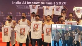 AI ఇంపాక్ట్ సమ్మిట్ యువజన కాంగ్రెస్ నేతల హంగామా..!