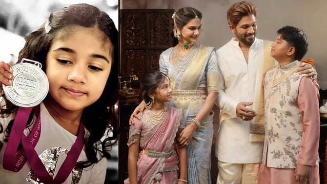 నోబెల్ బుక్ ఆఫ్ వరల్డ్ రికార్డుల్లో అల్లు అర్జున్ కూతురు..