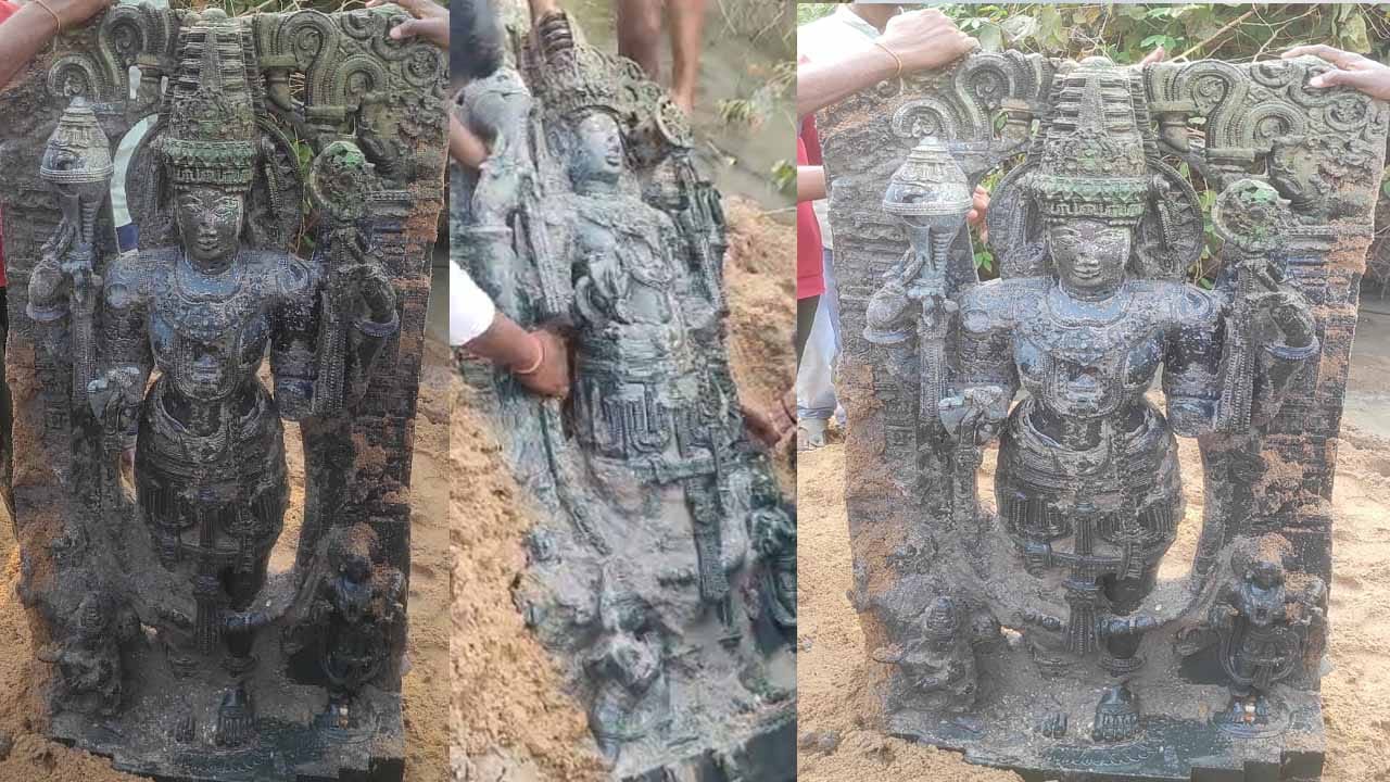 Ancient Statue Of Lord Vishnu