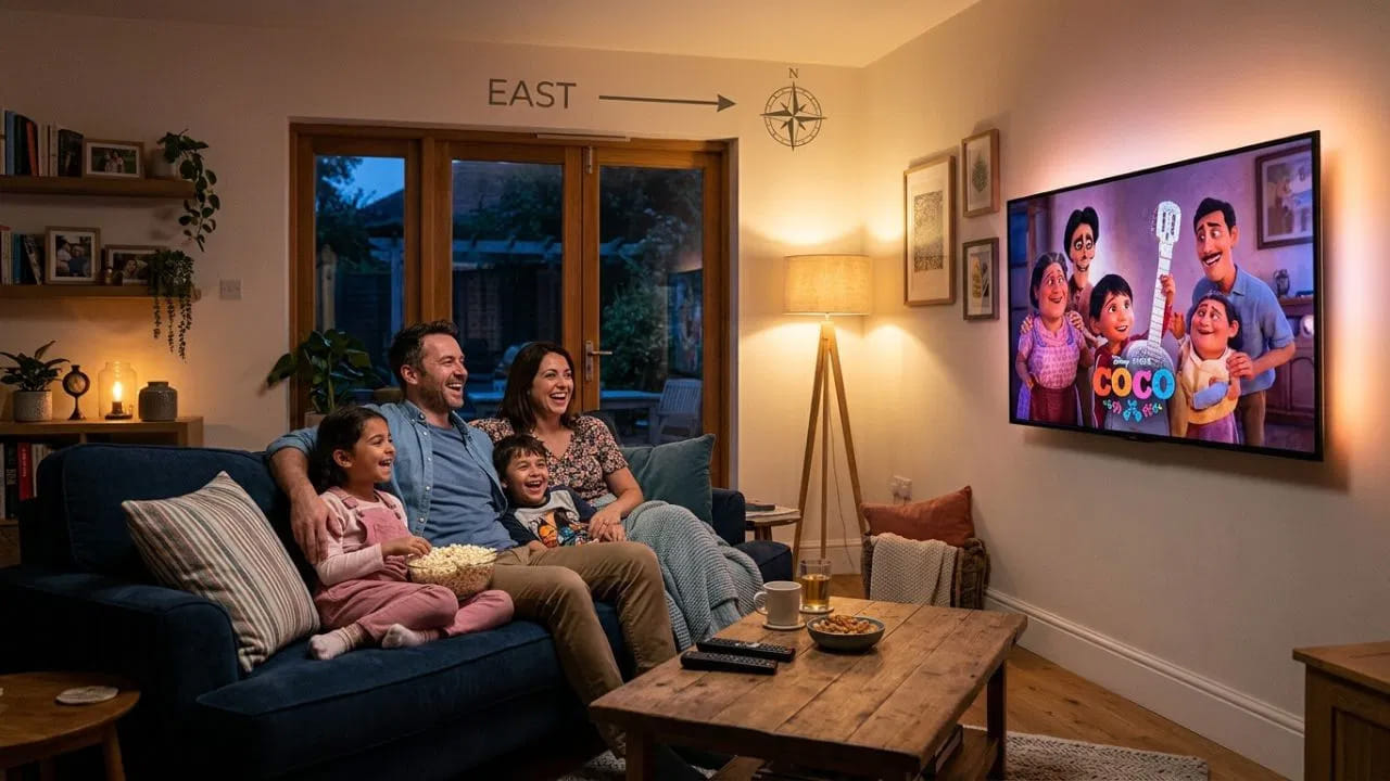 
తూర్పు దిశ – శుభప్రదం..   

విద్యార్థులు, ఉద్యోగస్తులు లేదా వ్యాపారంలో ఏకాగ్రత పెంచుకోవాలనుకునే వారు ఈ దిశలో టీవీ ఉంచడం మంచిది.
ఇది మానసిక శక్తిని, ఫోకస్‌ని, సానుకూల శక్తిని పెంచుతుంది.
