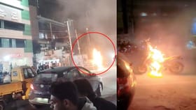 పెట్రోల్‌ కోసం బంకులోకి వెళ్లిన బైకర్‌కు ఊహించని షాక్‌..