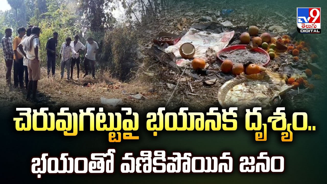 చెరువుగట్టుపై భయానక దృశ్యం.. భయంతో వణికిపోయిన జనం