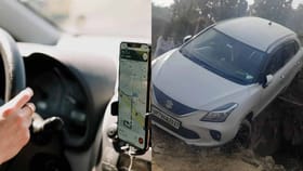 కొంప ముంచిన గూగుల్ మ్యాప్.. నేరుగా కాలువలోకి కారు..!