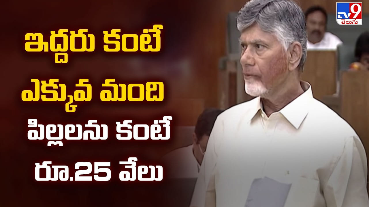 CM Chandrababu: ఇద్దరు కంటే ఎక్కువ మంది పిల్లలను కంటే రూ.25 వేలు