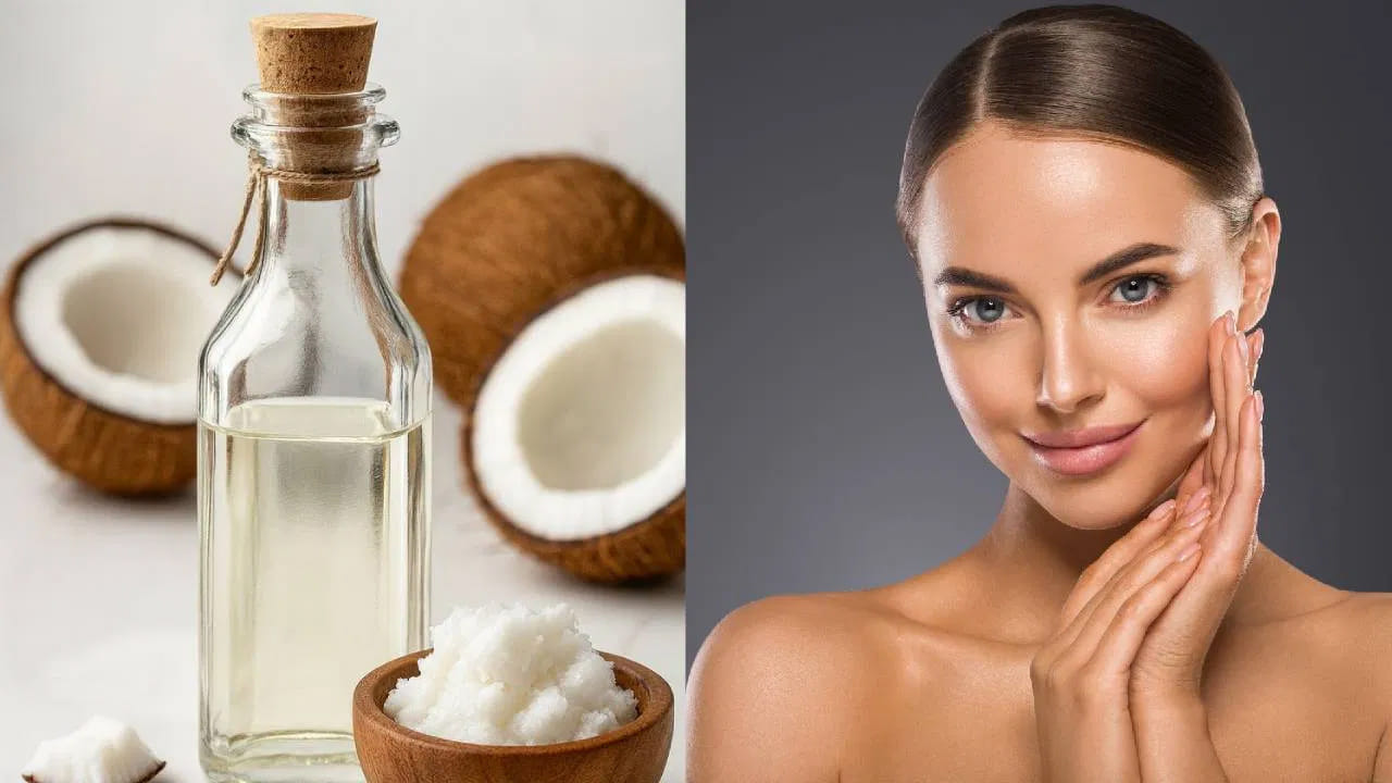 దుమ్ము, కాలుష్యం చర్మాన్ని దెబ్బతీస్తాయి. రోజువారీ ఒత్తిడి ప్రభావాలు చర్మంపై కనిపిస్తాయి. అందువల్ల చర్మ సంరక్షణ కోసం ఖరీదైన చర్మ సంరక్షణ ఉత్పత్తులను ఆశ్రయించాల్సిన అవసరం లేదు. నిద్రపోయే ముందు కొబ్బరి నూనెతో ముఖానికి మర్దన చేసుకుంటే సరిపోతుంది. కొబ్బరి నూనెలో ఉండే యాంటీఆక్సిడెంట్లు, ఫ్యాటీ యాసిడ్లు, తేమను అందించే గుణాలు చర్మానికి లోతైన పోషణను అందించడంలో సహాయపడతాయి. 