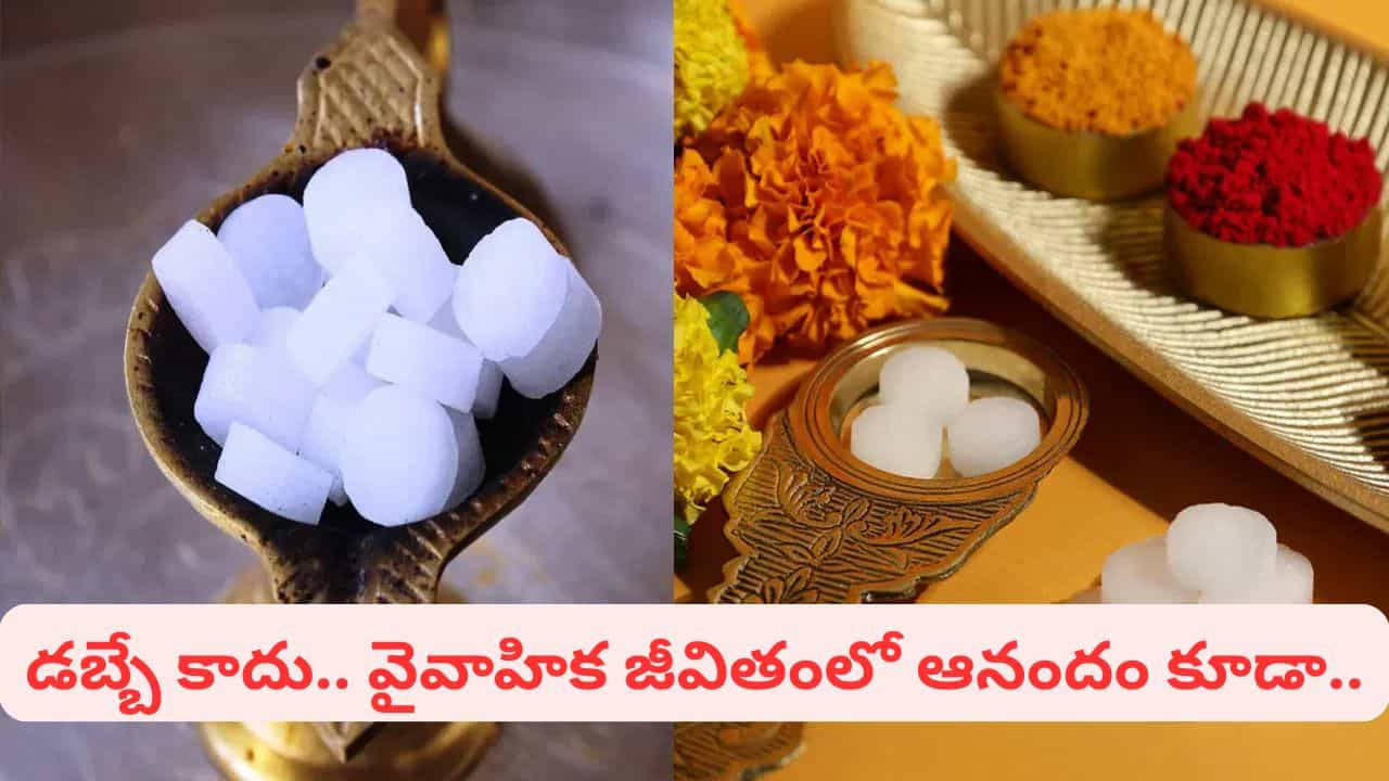 ఇంటి వాస్తు దోషాల తొలగింపు
ఇంట్లోని వాస్తు దోషాలను తొలగించడానికి గదిలో కొన్ని కర్పూరం బిళ్ళలను ఉంచాలి. అవి పూర్తిగా కరిగిపోయిన తర్వాత కొత్తవి ఉంచాలి. ఈ విధంగా క్రమం తప్పకుండా చేయడం వల్ల ఇంట్లోని నెగటివ్ ఎనర్జీ తొలగి, సంతోషం, శ్రేయస్సు, సంపద పెరుగుతాయని వాస్తు శాస్త్రం చెబుతోంది.
(Disclaimer: ఈ వార్తలోని సమాచారం మత విశ్వాసాలపై ఆధారపడి ఉంది. పాఠకుల ఆసక్తి మేరకు అందించడం జరిగింది. దీనిని టీవీ9 తెలుగు ధృవీకరించదు.)