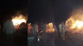 రైతు ఆశలపై నిప్పులు పోసిన దుండగులు..కళ్లముందే కాలిబూడిదైన శనగ పంట