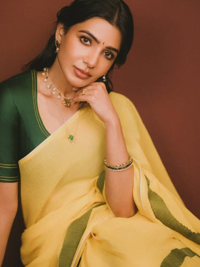 చీరలో చందమామలా.. అబ్బో సమంత అందం చూడతరమా!