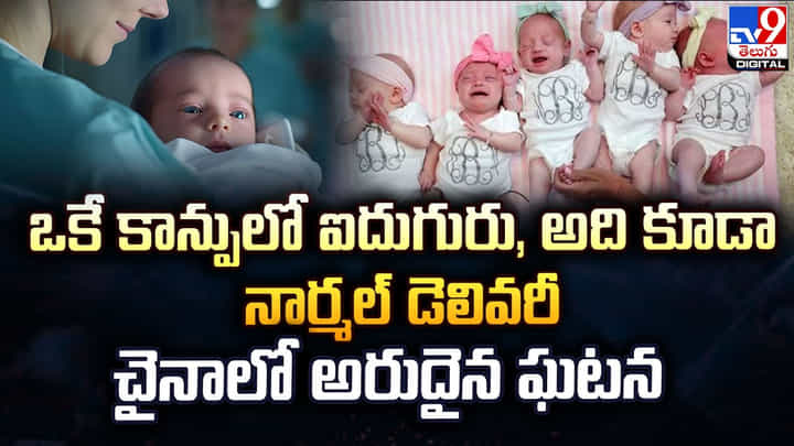 ఒకే కాన్పులో ఐదుగురు.. అది కూడా నార్మల్ డెలివరీ .. అరుదైన ఘటన ఒకే కాన్పులో ఐదుగురు.. అది కూడా నార్మల్ డెలివరీ .. అరుదైన ఘటన