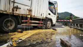 బిజీ రోడ్డుపై కోడి గుడ్లు లారీకి యాక్సిడెంట్.. ఆ తర్వాత సీన్ ఇదే!