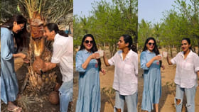 తోటలో ఈత కల్లు తాగుతూ ఎంజాయ్ చేసిన హేమ, సురేఖవాణి.. వీడియో