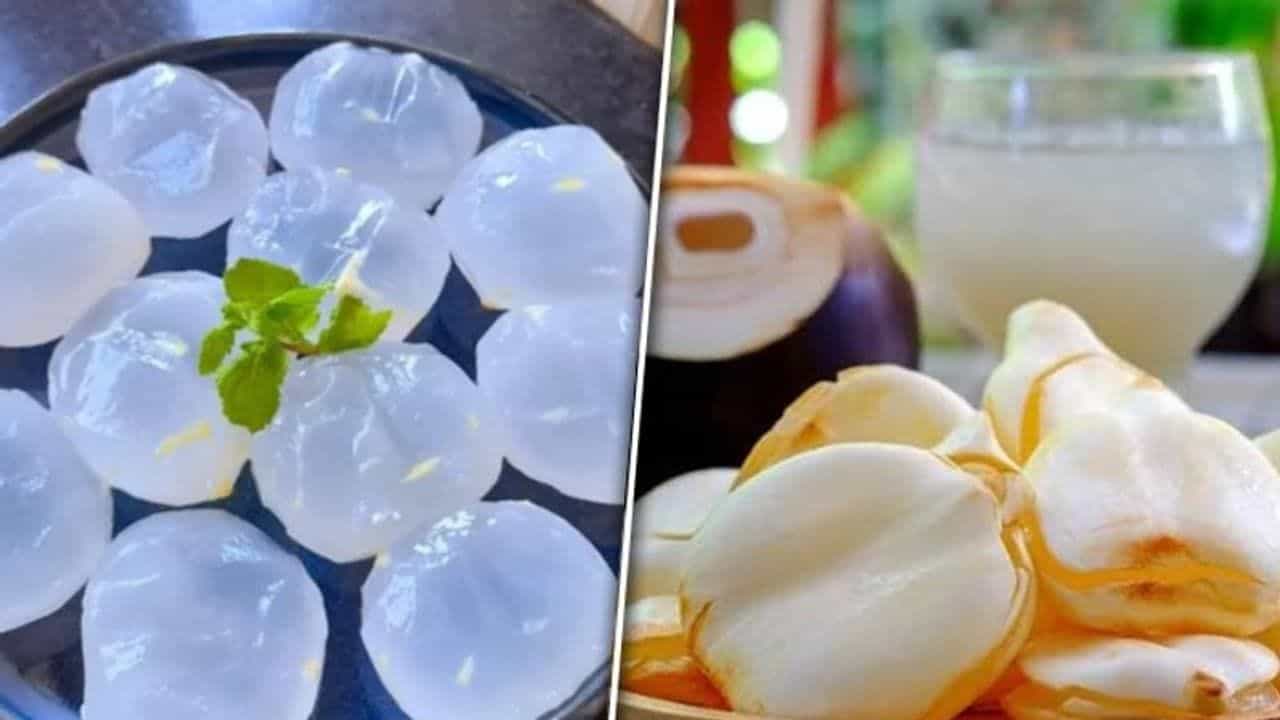 తాటి ముంజల్లో ఎక్కువ నీటితో పాటు మన శరీరానికి అవసరమైన ఖనిజాలు కూడా పుష్కలంగా ఉంటాయి. ఇవి చక్కెరలను సమతుల్యం చేయడంలో సహాయపడుతాయి. ఈ పండ్లలో శరీరానికి చాలా అవసరమైన విటమిన్ బి, ఇనుము, కాల్షియం అధిక మొత్తంలో ఉంటాయి. ఈ పండ్లు ఆకారంలో లిచీ పండును పోలి ఉంటాయి.