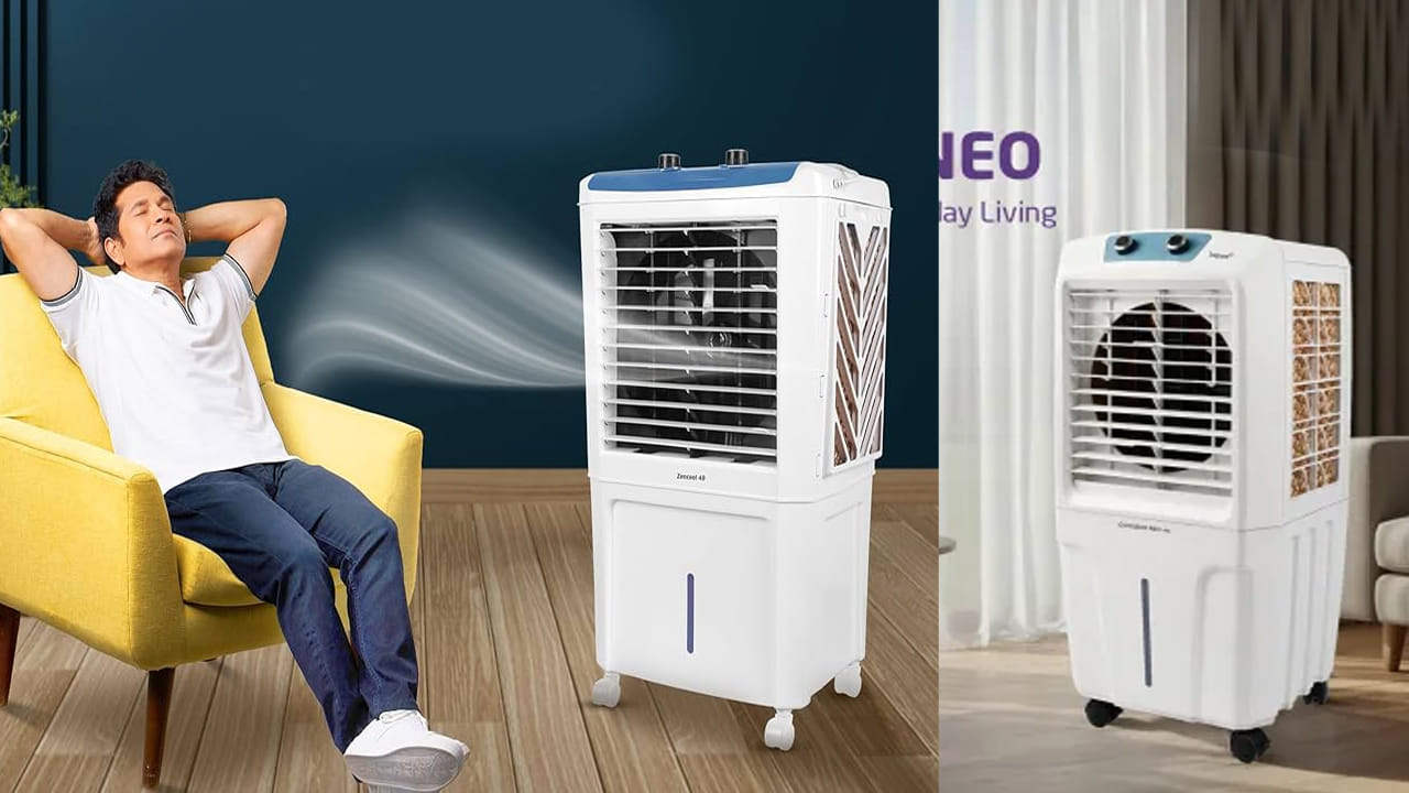 2. లివ్‌ప్యూర్ కూల్‌బడ్ నియో (Livpure Coolbud Neo) 48L: ధర: సుమారు రూ.4,950. ప్రత్యేకతలు: 48 లీటర్ల ట్యాంక్ కెపాసిటీ కలిగిన ఈ కూలర్ కేవలం 125W విద్యుత్‌ను మాత్రమే వాడుకుంటుంది. దీనివల్ల ఇది ఇన్వర్టర్‌పై చాలా సేపు నడుస్తుంది. గాలి అన్ని వైపులా సమానంగా వ్యాపించడానికి ఆసిలేటింగ్ ఫ్యాన్, సులభంగా తరలించడానికి చక్రాలు (Wheels) ఉన్నాయి.