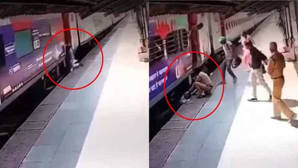 Viral Video: కదులుతున్న రైలు ఎక్కబోయి జారిపడ్డాడు.. చివరకు సడన్గా.. షాకింగ్ వీడియో!