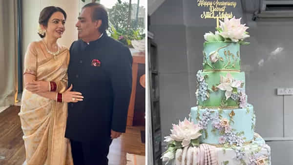 Watch: చీరలు, పూల డిజైన్లతో అంబానీ దంపతుల యానివర్సరీ కేక్.. ఇంతటి రాయల్ లుక్ ఎప్పుడైనా చూశారా!