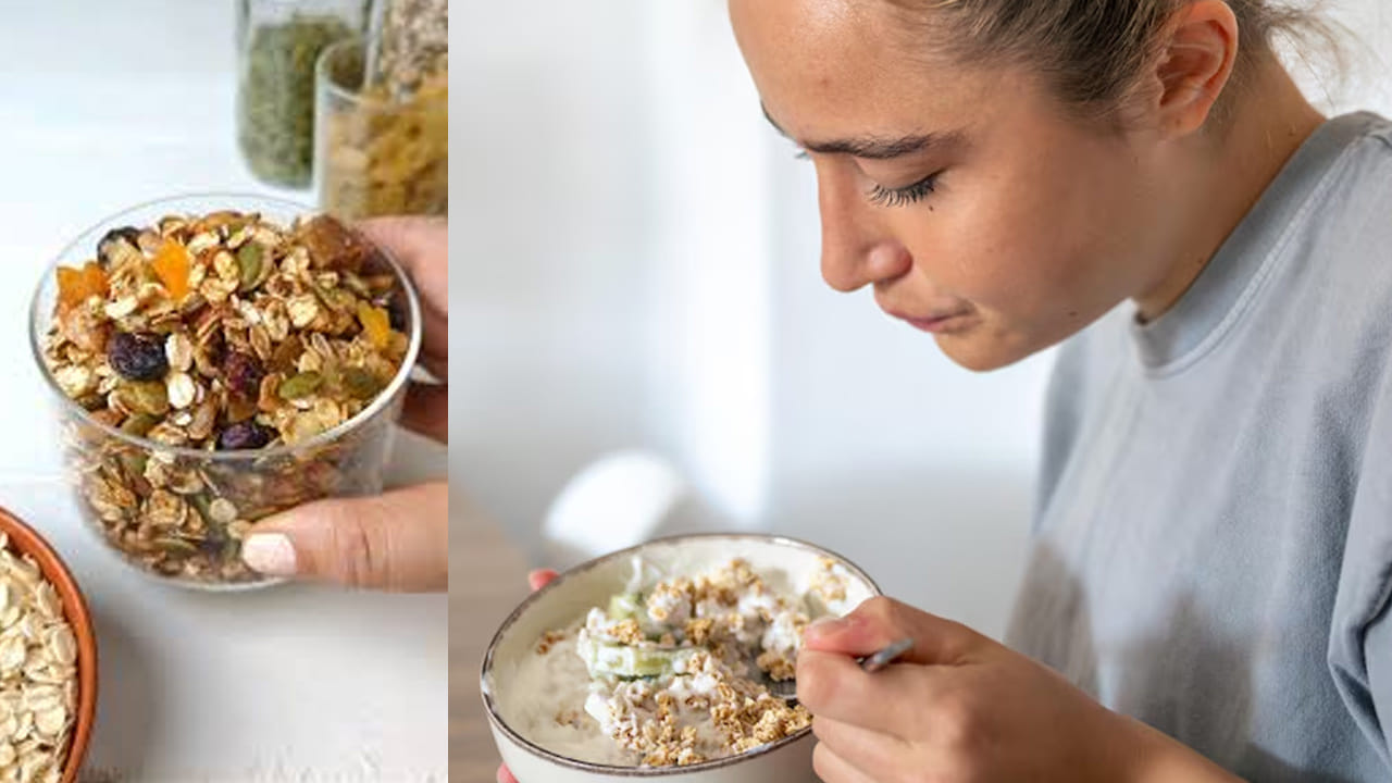  ఓట్స్, మ్యూస్లీ రెండూ ఆరోగ్యకరమైన అల్పాహార ఎంపికలే. ఏది ఎంచుకున్నా అందులో పంచదారకు బదులుగా తేనె లేదా ఖర్జూరాలు వాడటం వల్ల ఆరోగ్య ప్రయోజనాలు రెట్టింపు అవుతాయి. కానీ, వాటిలో ఒకటి ఎంచుకోవాల్సి వస్తే, ఓట్స్‌నే ఎంచుకోవాలని నిపుణులు చెబుతున్నారు. మ్యూస్లీలో కేలరీలు ఎక్కువగా ఉంటాయి. మ్యూస్లీతో పోలిస్తే ఓట్స్‌లో చక్కెర లేకపోవడం వల్ల కూడా కేలరీల సంఖ్య అదుపులో ఉంటుంది. బరువు తగ్గించుకోవడానికి ఎంచుకుంటే, ఓట్స్ ఒక మంచి ఎంపిక అవుతుంది.